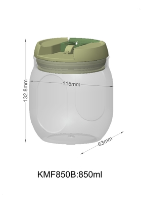 850ml ODM PP Food Grade Plastic Bottle Easy Lock 1200ml